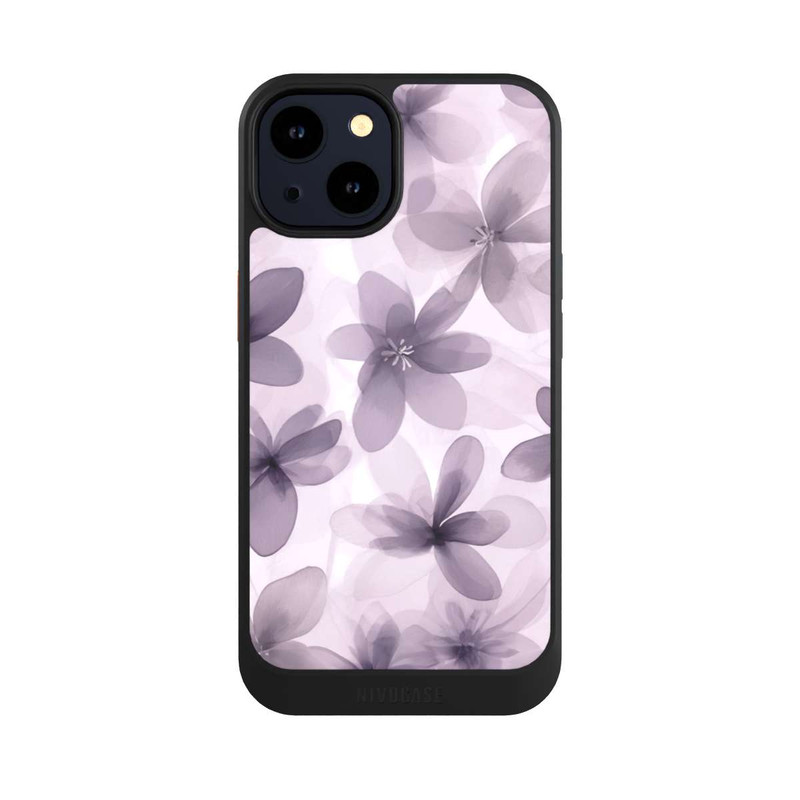 iPhone 14 NIVOcore Fliederfarbenes Blumenmuster mit KI