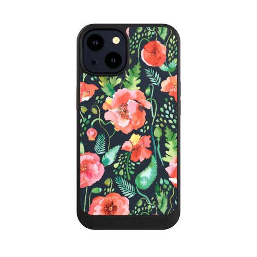 Apple iPhone 14 NIVOcore Mohnblumen Dunkle Wildnis