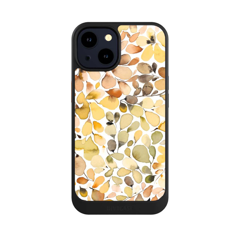 iPhone 14 NIVOcore Eucalyptus Watercolor Leaves Brown Autumn