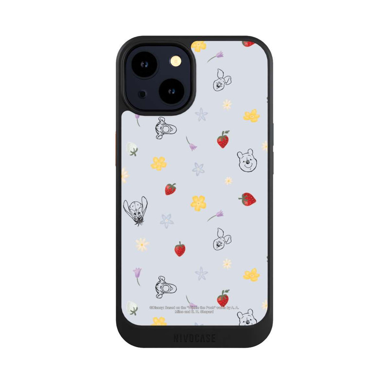 iPhone 14 NIVOcore Winnie the Pooh and Friends Strawberry Pattern Blue