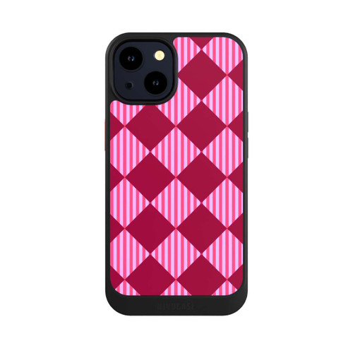 Apple iPhone 14 NIVOcore Diamond Pattern Red Pink
