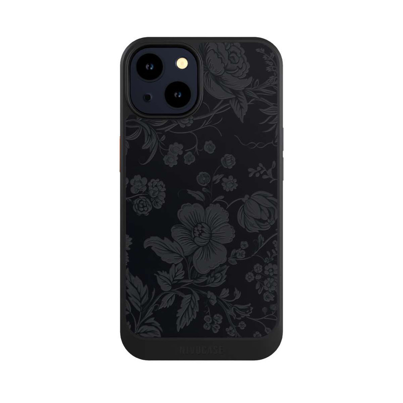 iPhone 14 NIVOcore Dunkle Blumen Vintageoptik