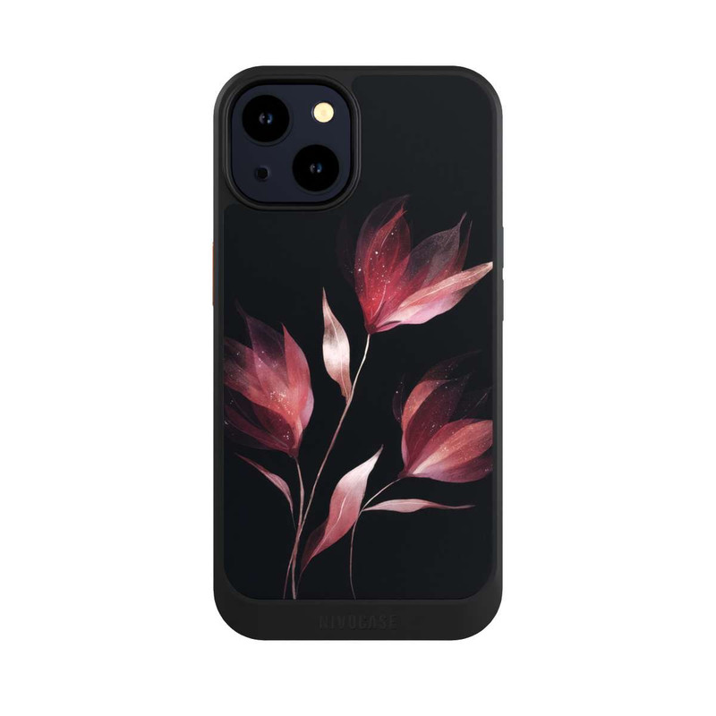 iPhone 14 NIVOcore Burgunderrote Blume Negativ