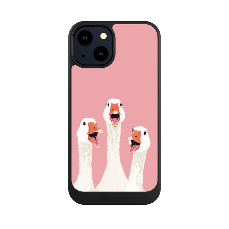 iPhone 14 NIVOcore Three Geese Pink with AI