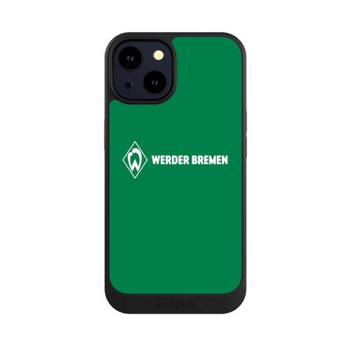 Apple iPhone 14 NIVOcore Werder Bremen Schriftzug Raute Grün