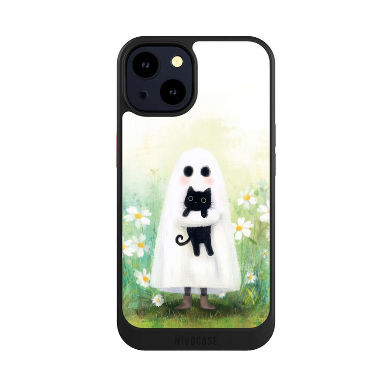 iPhone 14 NIVOcore Geist und Katze Halloween mit KI