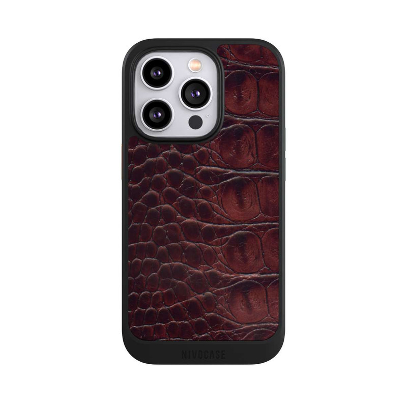 iPhone 14 Pro NIVOcore Croco Dark Brown