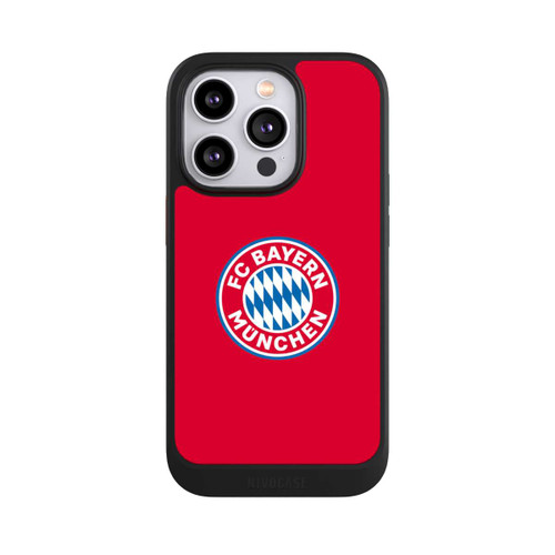 Apple iPhone 14 Pro NIVOcore FCB Logo sur fond rouge