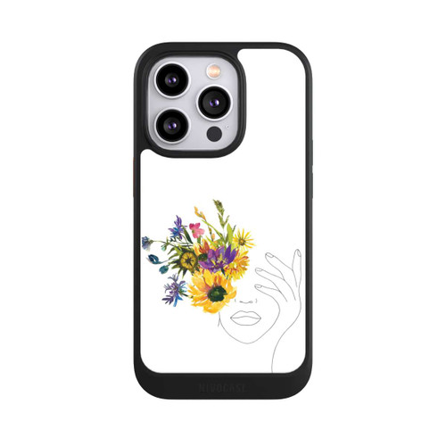Apple iPhone 14 Pro NIVOcore Line Art Frau Sonnenblumen
