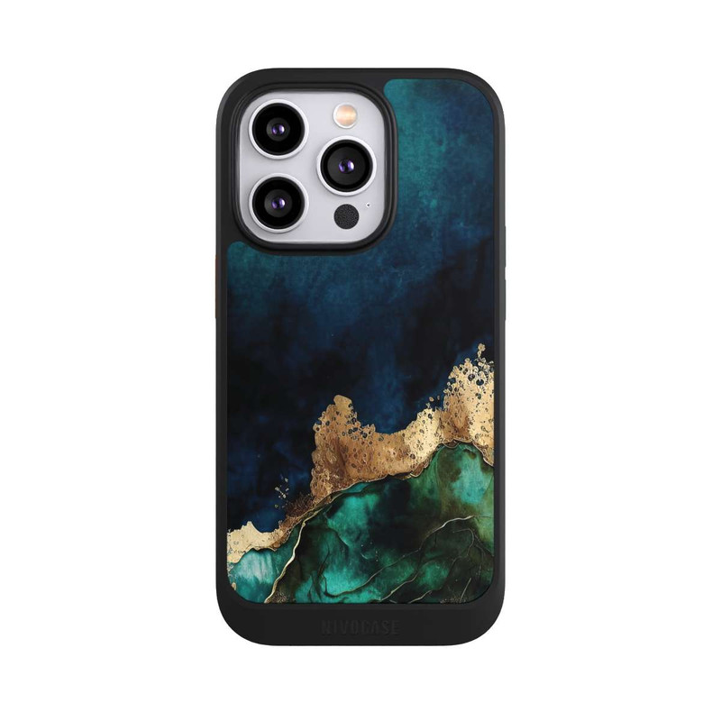 iPhone 14 Pro NIVOcore Petrolblau mit Gold