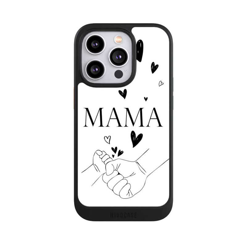 iPhone 14 Pro NIVOcore Mothers Day Line Art Hands Black and White