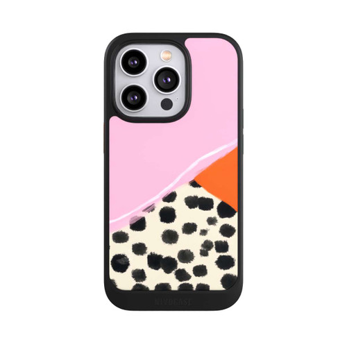 Apple iPhone 14 Pro NIVOcore Pink and Orange Modern Art with Dots
