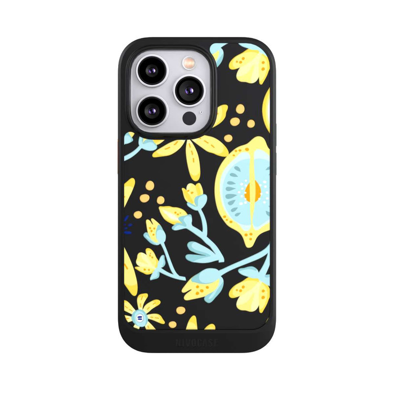 iPhone 14 Pro NIVOcore Lemon Summer Pattern Transparent Yellow