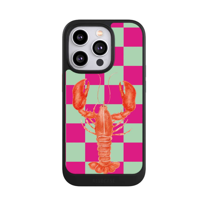 iPhone 14 Pro NIVOcore Pink Checkers Lobster