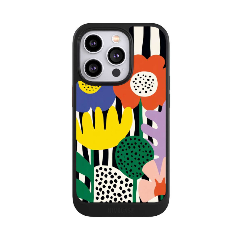 iPhone 14 Pro NIVOcore Flowers Striped Background