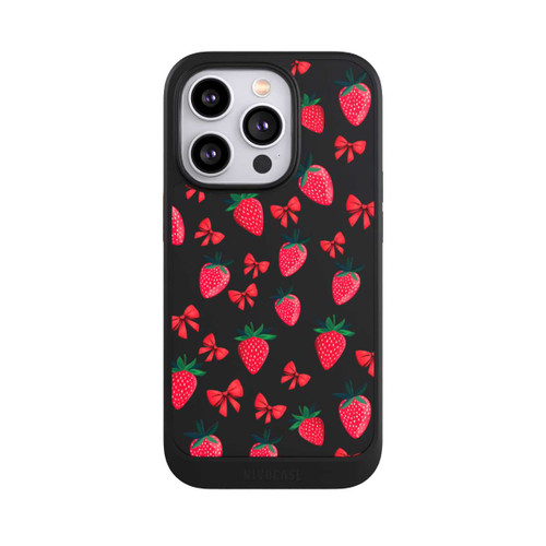 Apple iPhone 14 Pro NIVOcore Strawberry Heart Ribbon Pattern Transparent