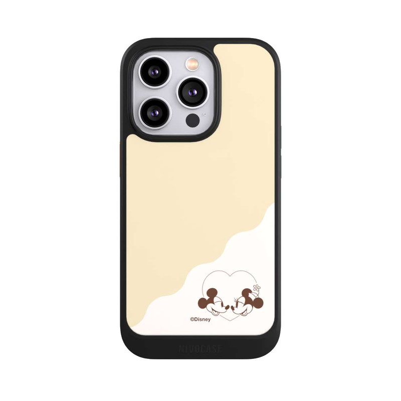 iPhone 14 Pro NIVOcore Mickey and Minnie Love Heart Beige