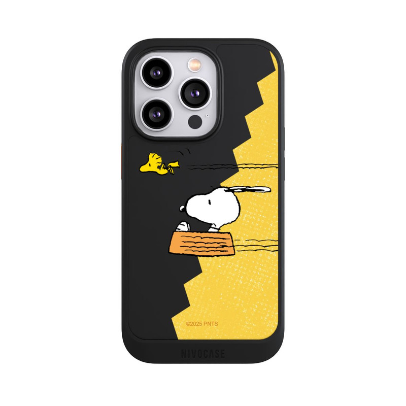 iPhone 14 Pro NIVOcore Peanuts-Snoopy und Woodstock Transparent