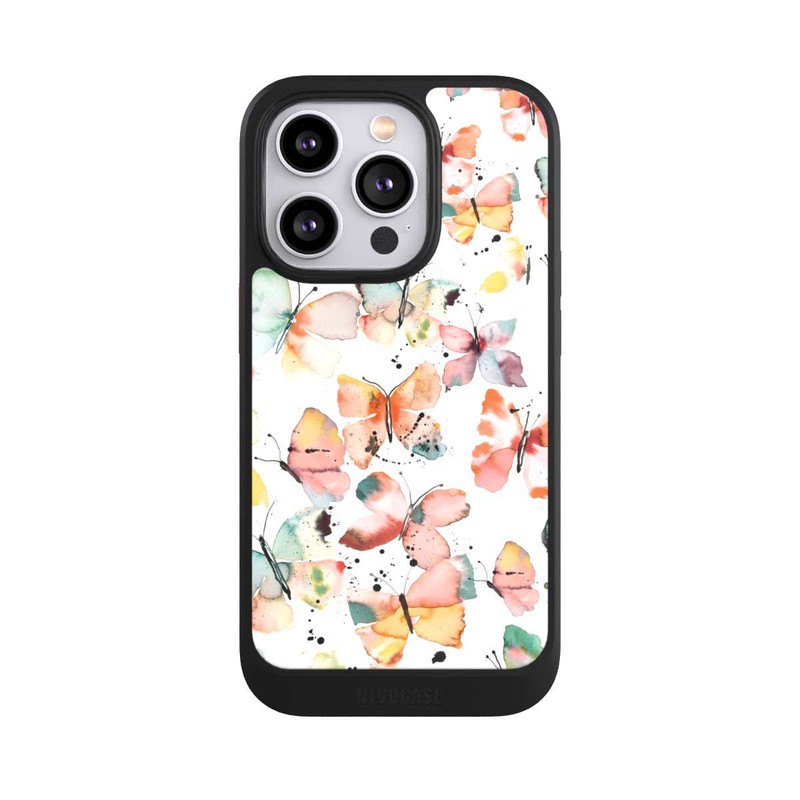 iPhone 14 Pro NIVOcore Butterflies Watercolor Pattern