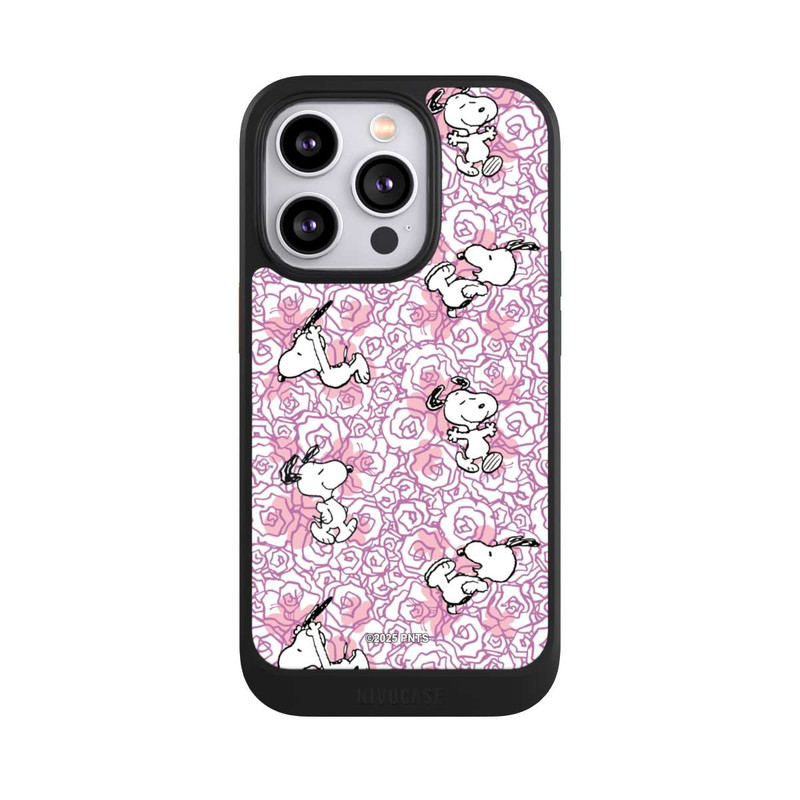iPhone 14 Pro NIVOcore Peanuts Pink Roses Pattern