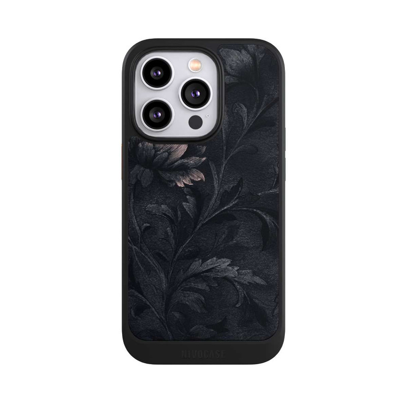 iPhone 14 Pro NIVOcore Flower Pattern Dark Vintage
