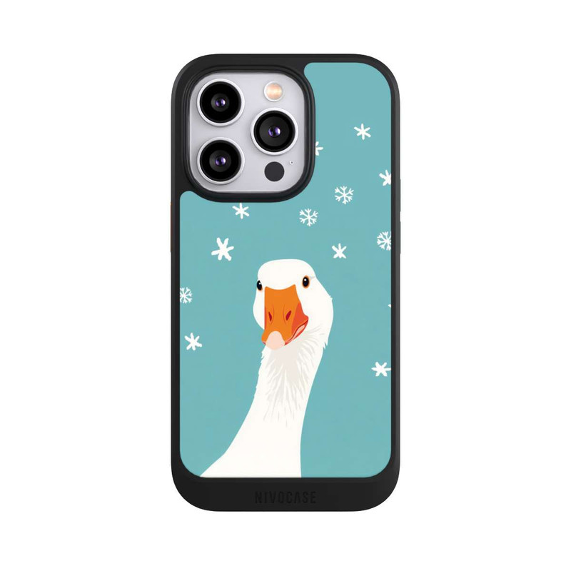 iPhone 14 Pro NIVOcore Funny Goose Stars Blue with AI