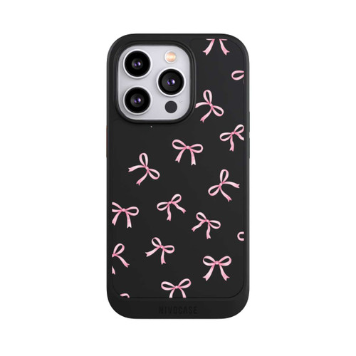 Apple iPhone 14 Pro NIVOcore Pink Bows transparent with AI