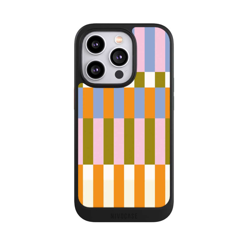 iPhone 14 Pro NIVOcore Thème à Carreaux Colorés et Audacieux