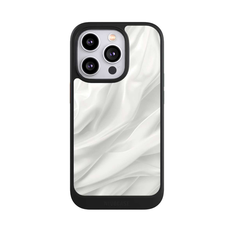 iPhone 14 Pro NIVOcore Texture Lisse Satinée Blanche avec IA