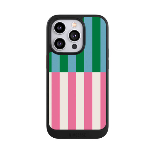 Apple iPhone 14 Pro NIVOcore Motif Rayé Vert Rose