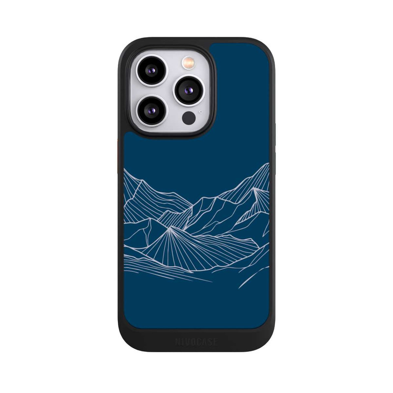 iPhone 14 Pro NIVOcore Konturlinien des Blue Mountain