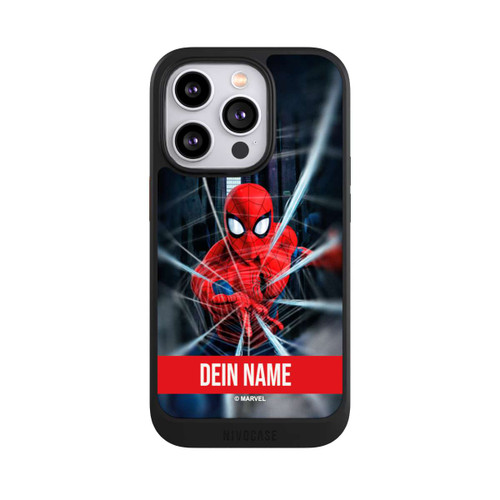 Apple iPhone 14 Pro NIVOcore Spiderman Webs in Action Personalisierbar