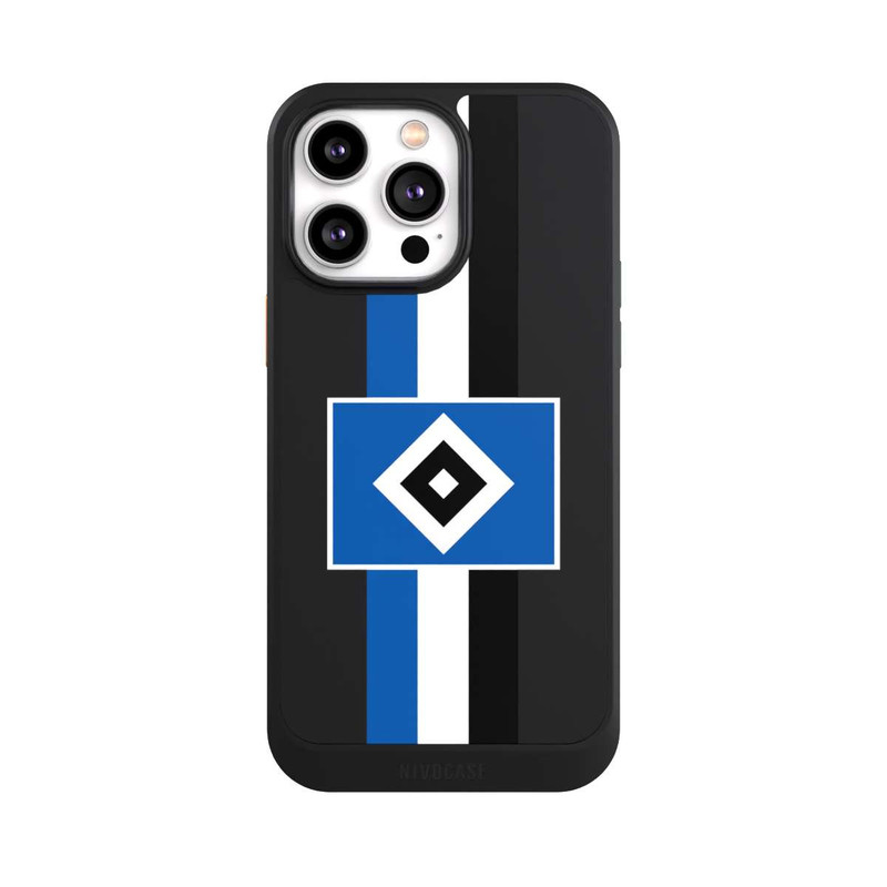 iPhone 14 Pro Max NIVOcore HSV Streifen - Blau-Weiß-Schwarz - ohne Hintergrund