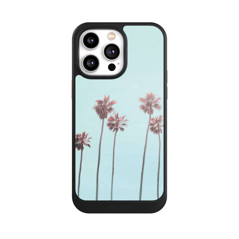 iPhone 14 Pro Max NIVOcore Pink Light Paradise Beach Palm