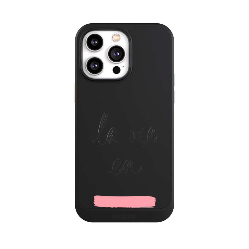iPhone 14 Pro Max NIVOcore La vie en Pink Transparent