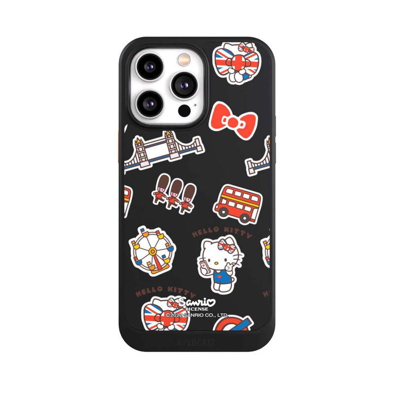iPhone 14 Pro Max NIVOcore Hello Kitty Londoner Abzeichen Transparent
