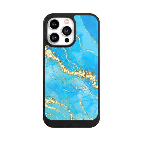 Apple iPhone 14 Pro Max NIVOcore Türkis-goldene Tapete