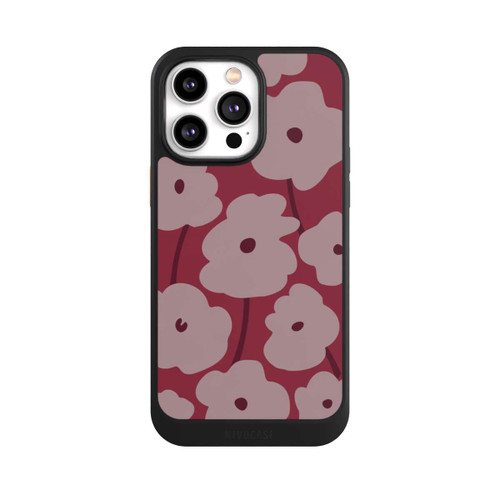 Apple iPhone 14 Pro Max NIVOcore Minimalistische Blumen Bordeaux