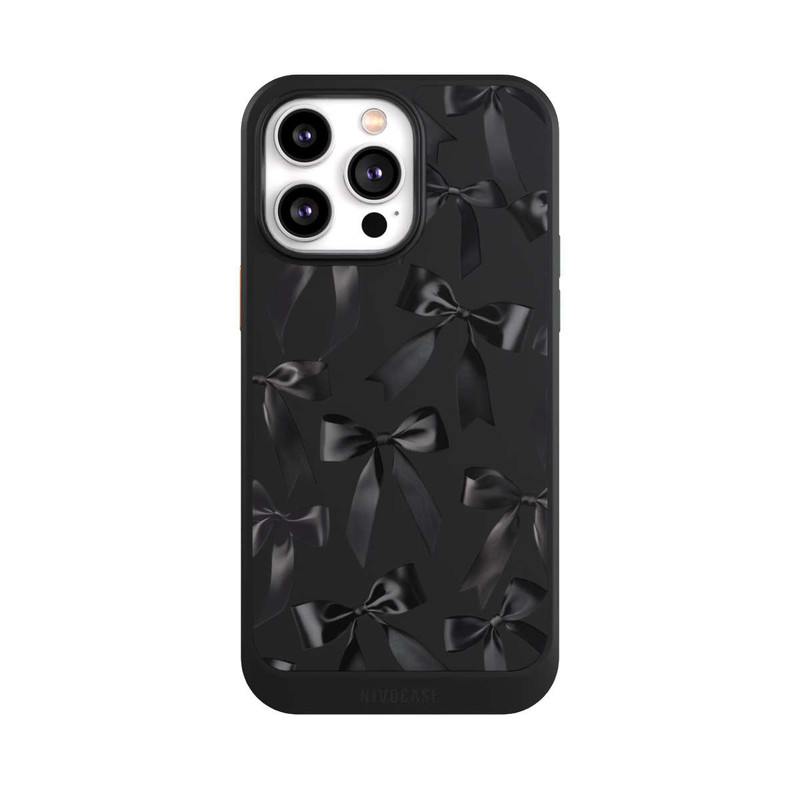 iPhone 14 Pro Max NIVOcore Schwarze Satinschleifen