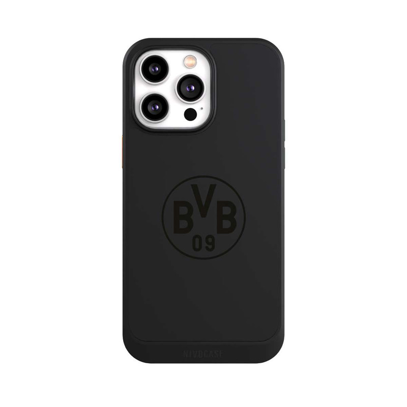 iPhone 14 Pro Max NIVOcore BVB Logo Schwarz Transparent