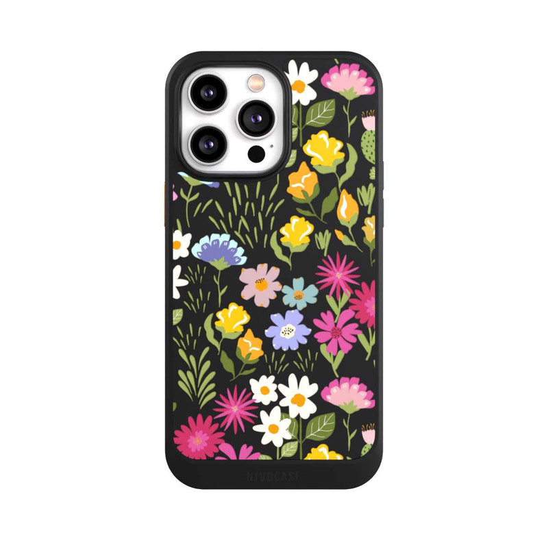 iPhone 14 Pro Max NIVOcore Summer Flowers Pattern Transparent