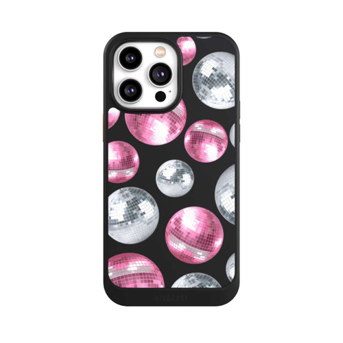 Apple iPhone 14 Pro Max NIVOcore Discokugel Show Pink Transparent