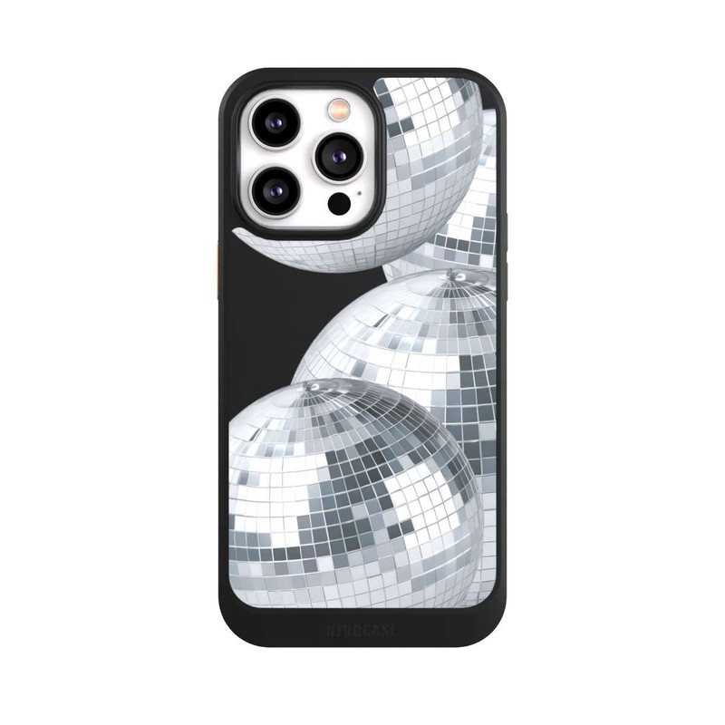 iPhone 14 Pro Max NIVOcore Disco Ball Party Silver Transparent with AI