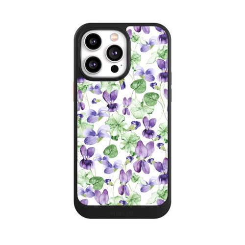 Apple iPhone 14 Pro Max NIVOcore Purple Wildflowers Pattern Watercolor