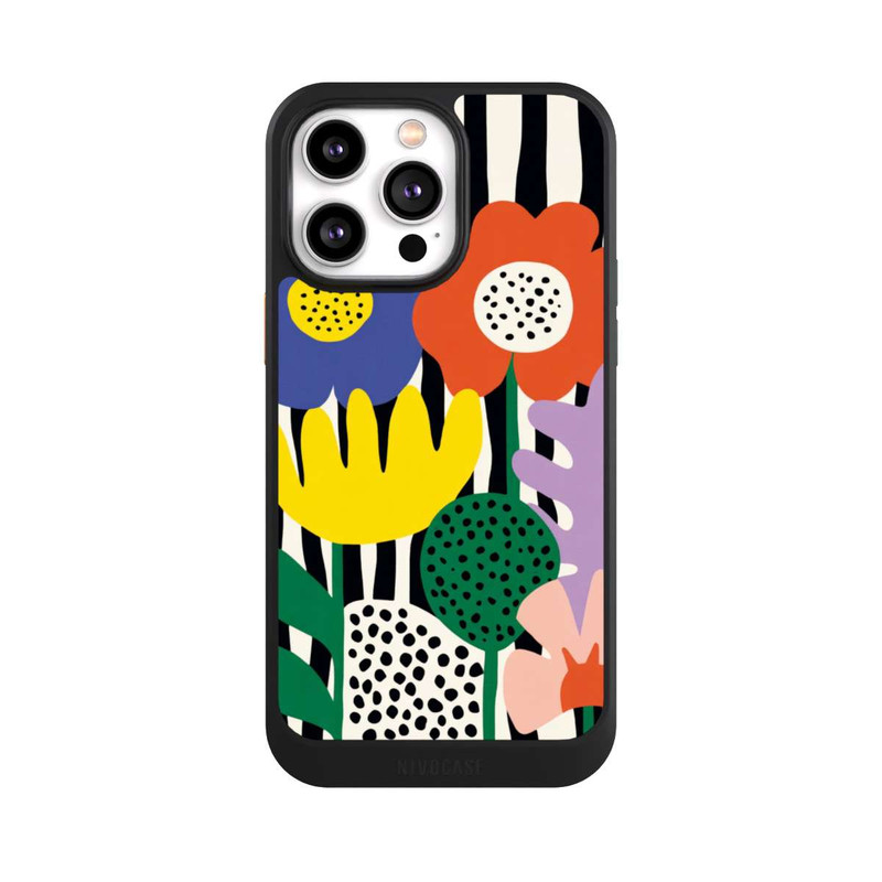 iPhone 14 Pro Max NIVOcore Flowers Striped Background