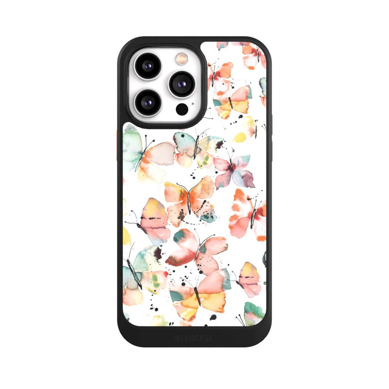 iPhone 14 Pro Max NIVOcore Sanfte Schmetterlinge Muster