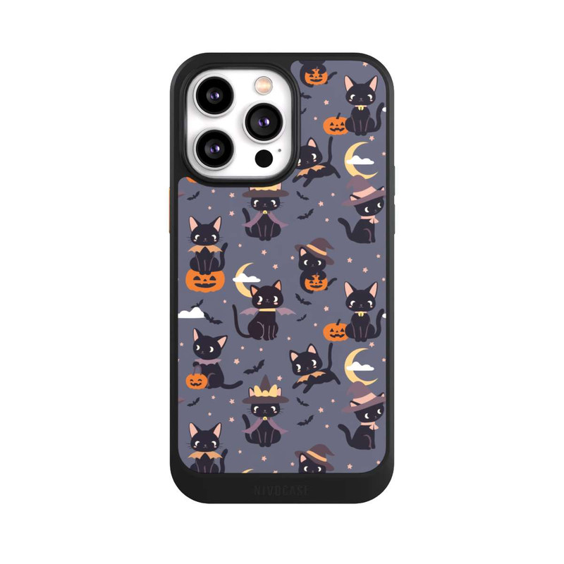 iPhone 14 Pro Max NIVOcore Cute Halloween Witch Cats and Pumpkins