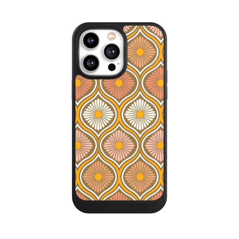 iPhone 14 Pro Max NIVOcore Groovy 70s Retro Mid-Century Daisy Flowers