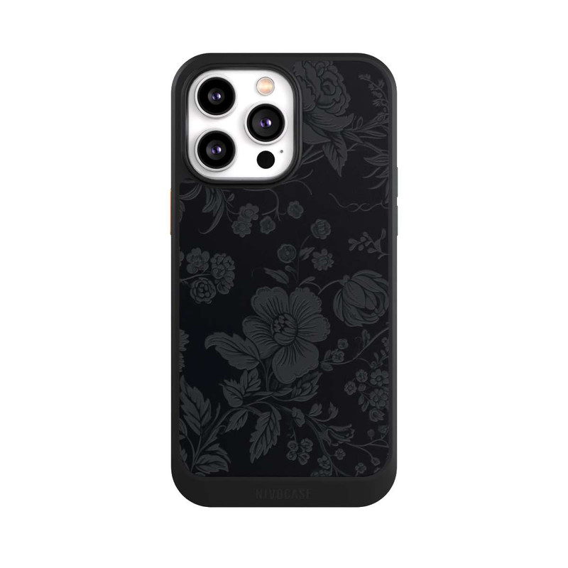 iPhone 14 Pro Max NIVOcore Dunkle Blumen Vintageoptik