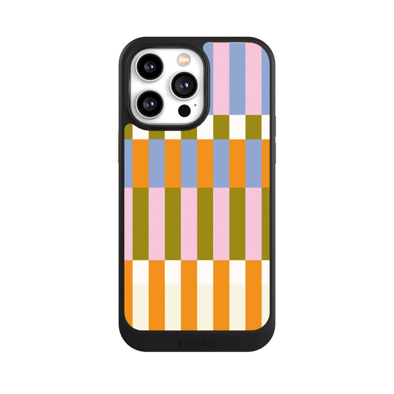 iPhone 14 Pro Max NIVOcore Thème à Carreaux Colorés et Audacieux